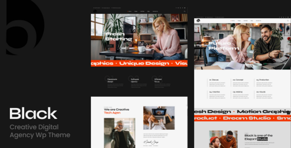 Black - Creative Digital Agency WordPress Theme Logo