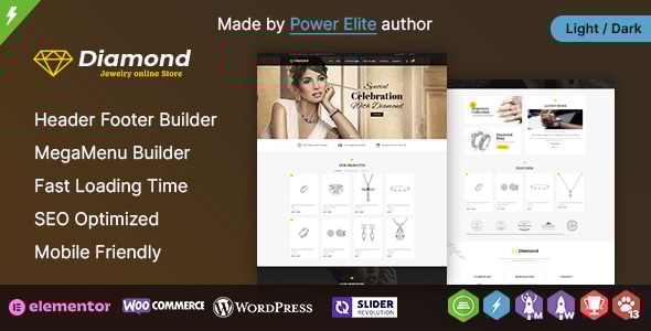Diamond WP - Jewelry Elementor Responsive WooCommerce Theme Logo